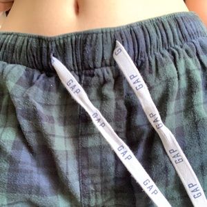 gap cutoff plaid pj pants